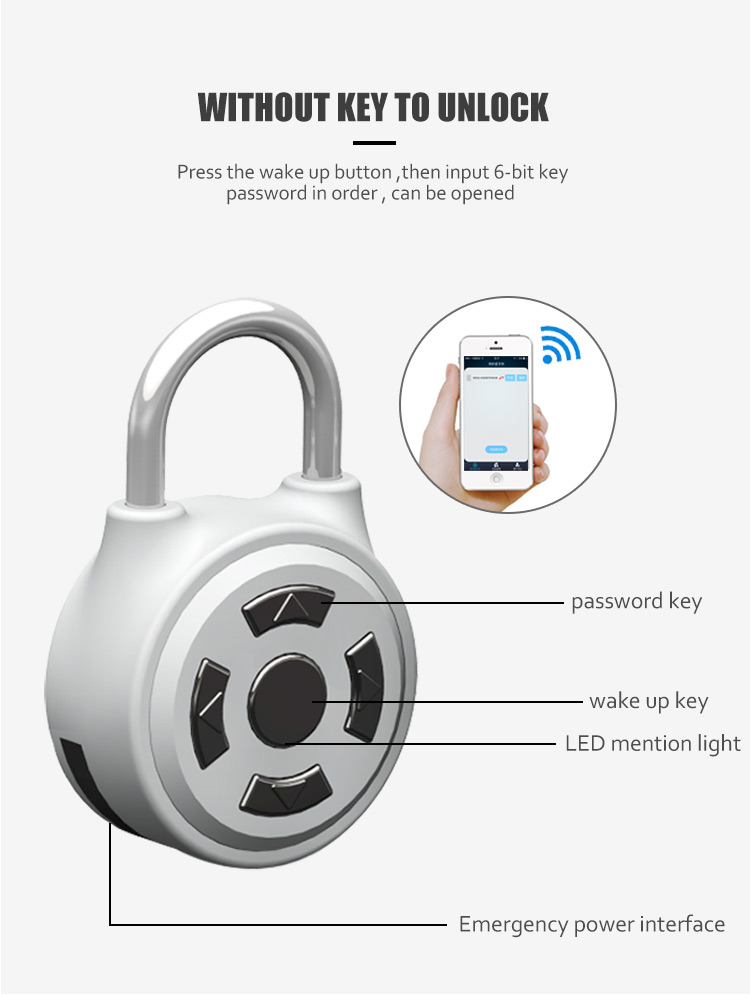 SmartWireless Bluetooth Padlock with smartphone app